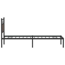 Berkfield Home Bed Frame without Mattress Brown Oak 100x190 cm Engineered Wood - thumbnail 7