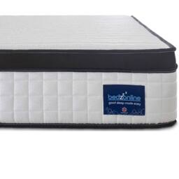 Bedzonline 4FT6 Double Memory Foam Pocket Spring Mattress with 3D Breathable Knitted Fabric & Airy Mesh in Black - thumbnail 2