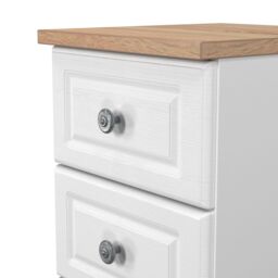 Ready Assembled 2 U Surrey 3 Drawer Bedside Cabinet (Ready Assembled) in White - Size: Small - thumbnail 5