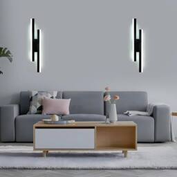 COMELY 13W Indoor Wall Lights, 3 Colour Temperature Acrylic Wall Lights, Black - thumbnail 4