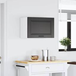 Berkfield Home Kitchen Wall Cabinet Porto Black Engineered Wood - thumbnail 3