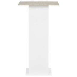 Berkfield Home Bar Table White & Concrete 60x60x110 cm - Size: 60 x 60 x 110 cm - thumbnail 3