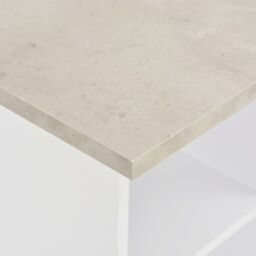 Berkfield Home Bar Table White & Concrete 60x60x110 cm - Size: 60 x 60 x 110 cm - thumbnail 4