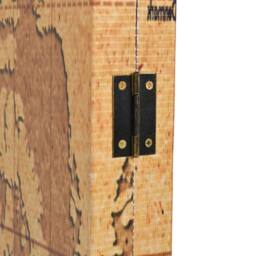 Berkfield Home Folding Room Divider 228x170 cm World Map Yellow - thumbnail 3