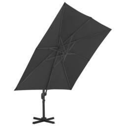 Berkfield Home Outdoor Umbrella with Portable Base Anthracite in Dark Grey - thumbnail 1