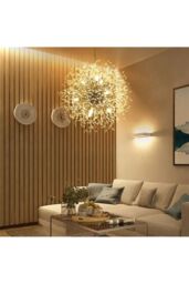 Living and Home Sputnik Hanging Pendant Light in Silver - thumbnail 4