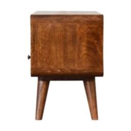 Wyld Haus Venzone Mini Chestnut Mango Wood TV Media Unit with 2 Drawers in Brown - thumbnail 9