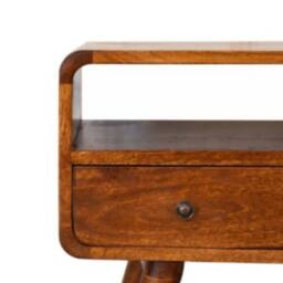 Wyld Haus Venzone Mini Chestnut Mango Wood TV Media Unit with 2 Drawers in Brown - thumbnail 5