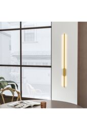 Living and Home Modern Aluminum Linear LED Wall Light in Gold - thumbnail 4