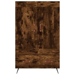 Berkfield Home Highboard Smoked Oak 69.5x31x115 cm Engineered Wood in Brown - thumbnail 5