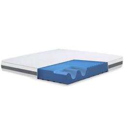 The White Stone Mattress with Antibacterial Waterfoam, 20 cm Height - 120 x 195 cm in White - Size: Small Double - thumbnail 1