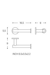 Cosmic Paper Holder Without Cover Chrome Architect Sp in Grey - thumbnail 7
