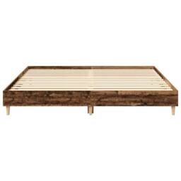 Berkfield Home Bed Frame without Mattress Old Wood 180x200cm Engineered Wood in Brown - Size: Super King - thumbnail 5