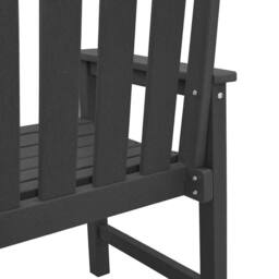 Berkfield Home Garden Dining Chairs 2 pcs Black HDPE - thumbnail 8