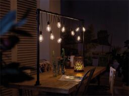 Luxform Solar Vogue 15cm Table Light Flame Effect 6Pk in Dark Grey - thumbnail 2
