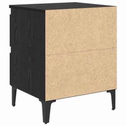 Berkfield Home Bed Cabinet Black Oak 40x35x50 cm Engineered Wood - Size: 40 x 35 x 50 cm - thumbnail 8