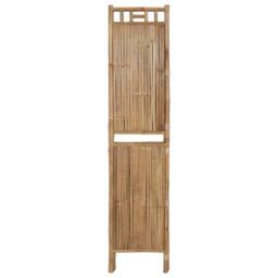 Berkfield Home Stylish 4-Panel Room Divider Bamboo 160x180 cm in Brown - thumbnail 5