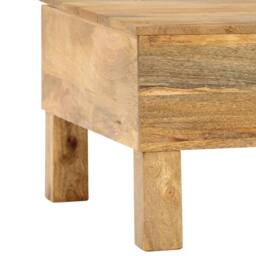 Berkfield Home Beautiful Coffee Table Solid Mango Wood 110x55x35 cm in Brown - Size: 110 x 55 x 35 cm - thumbnail 6