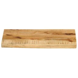 Berkfield Home Table Top 50x20x3.8 cm Live Edge Solid Wood Rough Mango in Brown - thumbnail 2