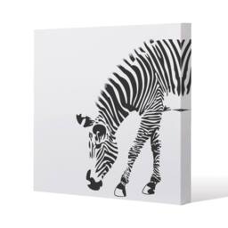 Benjamin Tate Design Zebra (Canvas Print) / 127 x 127 x 4cm in Natural - Size: 127 x 127 x 4 cm - thumbnail 1