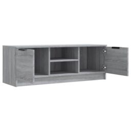 Berkfield Home TV Cabinet Grey Sonoma 102x35x36.5 cm Engineered Wood - thumbnail 4