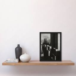 Artery8 Alfred Stieglitz View from the Shelton New York Cityscape Framed Art in Grey - Size: A4 - thumbnail 2