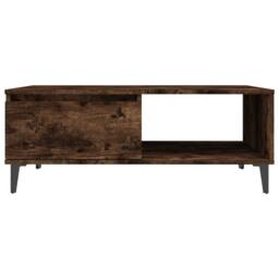 Berkfield Home Modern Coffee Table Smoked Oak 90x60x35 cm Engineered Wood in Brown - Size: 90 x 60 x 35 cm - thumbnail 5