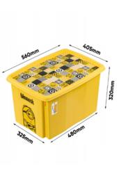 Keeeper Minions Turning Stacking Box 45 Litre - Yellow - thumbnail 7