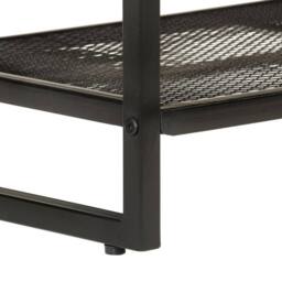 Berkfield Home Shoe Bench 110x35x45 cm Solid Wood Acacia & Iron in Brown - Size: 110 x 35 x 45 cm - thumbnail 6