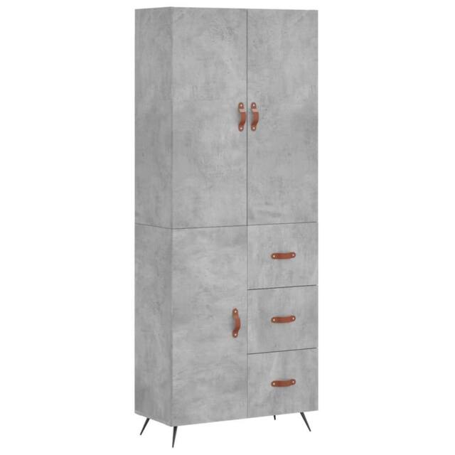 Berkfield Home Highboard Concrete Grey 69.5x34x180 cm Engineered Wood - image 1