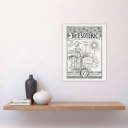 "Artery8 The Esoteric Journal Cover Hiram Butler Vintage Wall Art Print Poster in White - Size: W24"" x H32""" - thumbnail 4