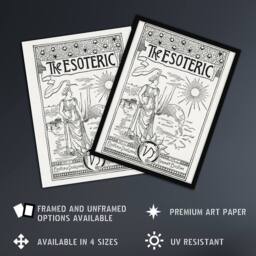 "Artery8 The Esoteric Journal Cover Hiram Butler Vintage Wall Art Print Poster in White - Size: W24"" x H32""" - thumbnail 2