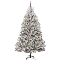Berkfield Home Artificial Christmas Tree Green & White 240 cm PVC & Metal - thumbnail 3