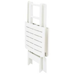 Berkfield Home Folding Garden Table White 79x72x70 cm Plastic - Size: 79 x 72 x 70 cm - thumbnail 4