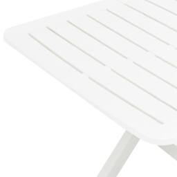 Berkfield Home Folding Garden Table White 79x72x70 cm Plastic - Size: 79 x 72 x 70 cm - thumbnail 5