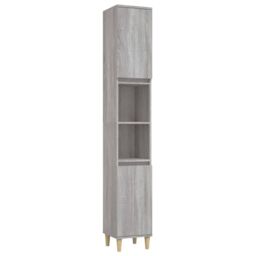 Berkfield Home 3 Piece Bathroom Cabinet Set Grey Sonoma Engineered Wood - thumbnail 6