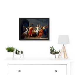 Artery8 Painting Historic Study Greece David Death Socrates A4 Artwork Framed Wall Art Print in Black - thumbnail 2