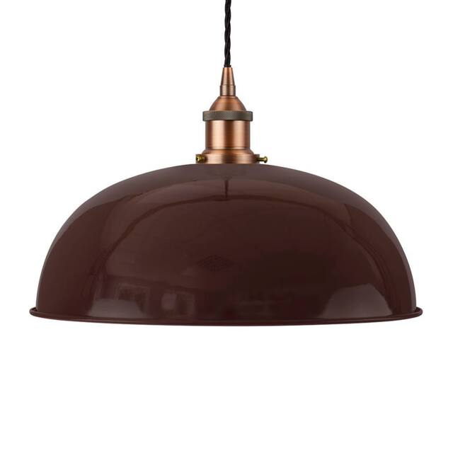 SE Home Burgundy Red Worcester Pendant Light - Matt Antique Copper - image 1