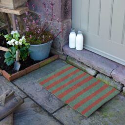 Artsy Mats Pink & Blue Wiggly Stripes Coir Doormat (60 x 40cm) in Brown - Size: 40 cm x 60 cm - thumbnail 3
