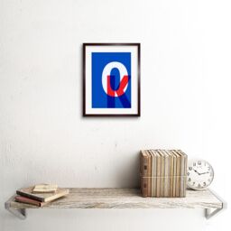 "Artery8 Wall Art Print OK Typography Framed in Brown - Size: W7"" x H9""" - thumbnail 2