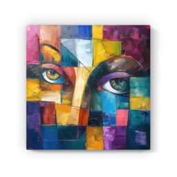 Warren Reed - Designer Fragmented Vision: Eyes Of The Soul Canvas - Size: w40 inch x h40 inch - thumbnail 2