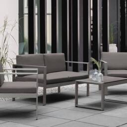 Wyld and Coco Outdoor Coffee Table 90 x 50 cm Dark Grey Aluminium - thumbnail 1