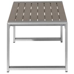 Wyld and Coco Outdoor Coffee Table 90 x 50 cm Dark Grey Aluminium - thumbnail 5