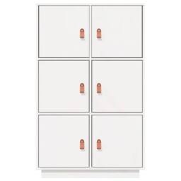 Berkfield Home Highboard White 67x40x108.5 cm Solid Wood Pine - thumbnail 5