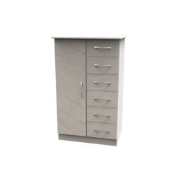 Ready Assembled 2 U Hampshire 1 Door 5 Drawer Childrens Wardrobe (Ready Assembled) in White - thumbnail 3