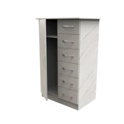 Ready Assembled 2 U Hampshire 1 Door 5 Drawer Childrens Wardrobe (Ready Assembled) in White - thumbnail 5
