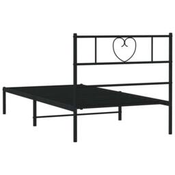 Berkfield Home Metal Bed Frame with Headboard Black 100x200 cm - thumbnail 8