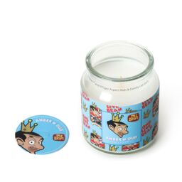 Mr Bean Amber & Oud Scented Candle 140g (1-Wick) in Blue - Size: Small - thumbnail 4