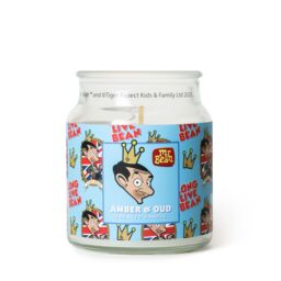 Mr Bean Amber & Oud Scented Candle 140g (1-Wick) in Blue - Size: Small