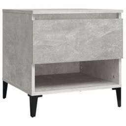 Berkfield Home Side Tables 2 pcs Concrete Grey 50x46x50 cm Engineered Wood - Size: 50 x 46 x 50 cm - thumbnail 6